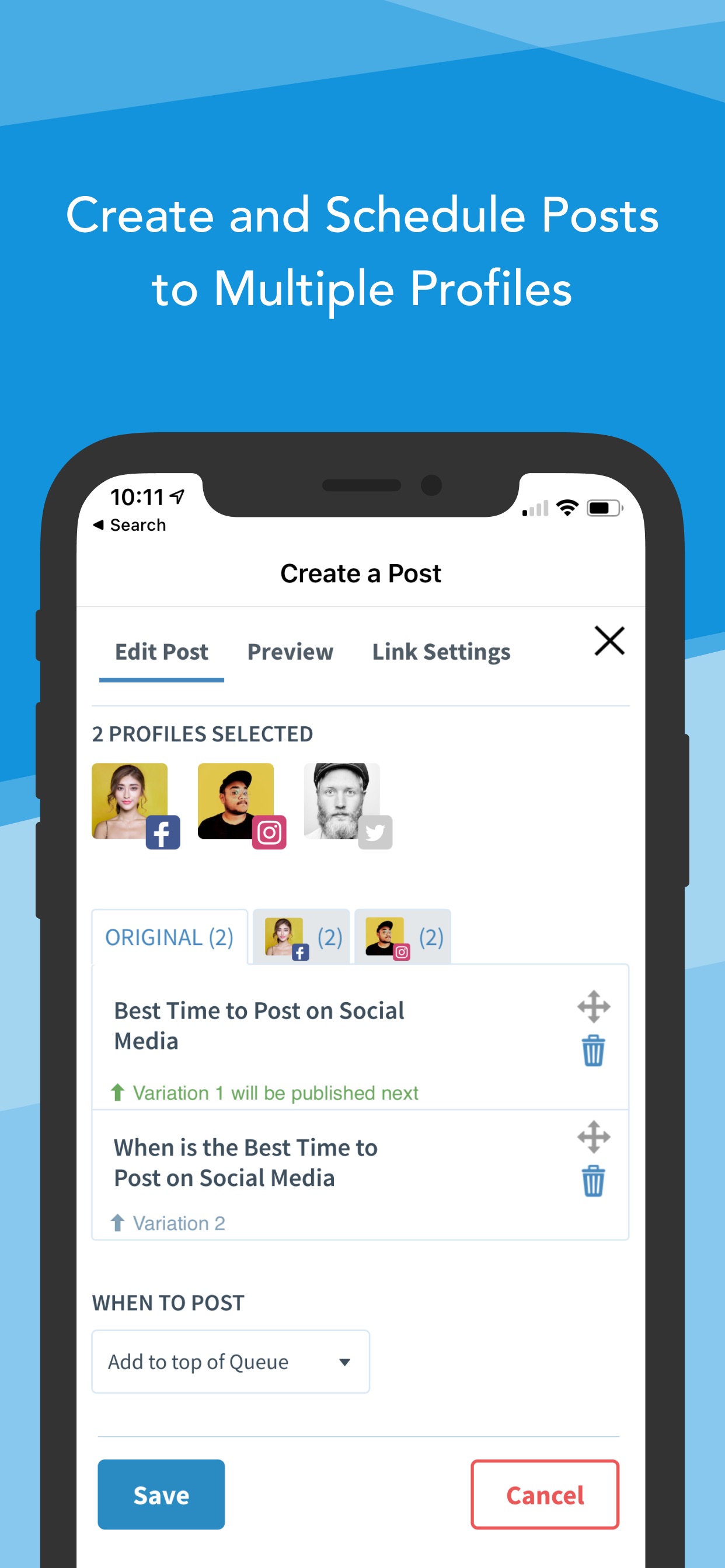SmarterQueue Example Screen