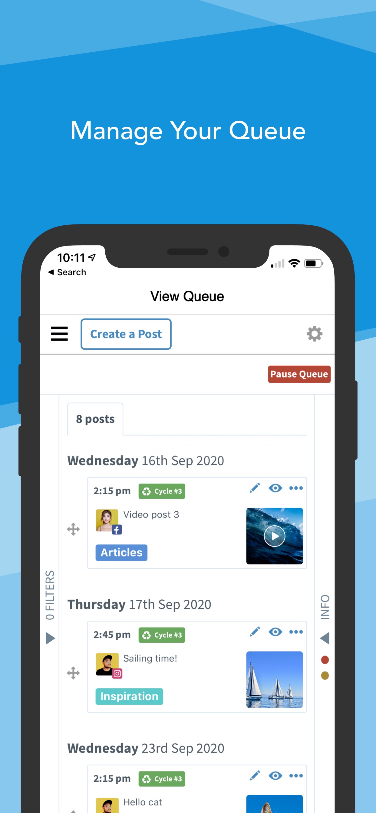 SmarterQueue Example Screen